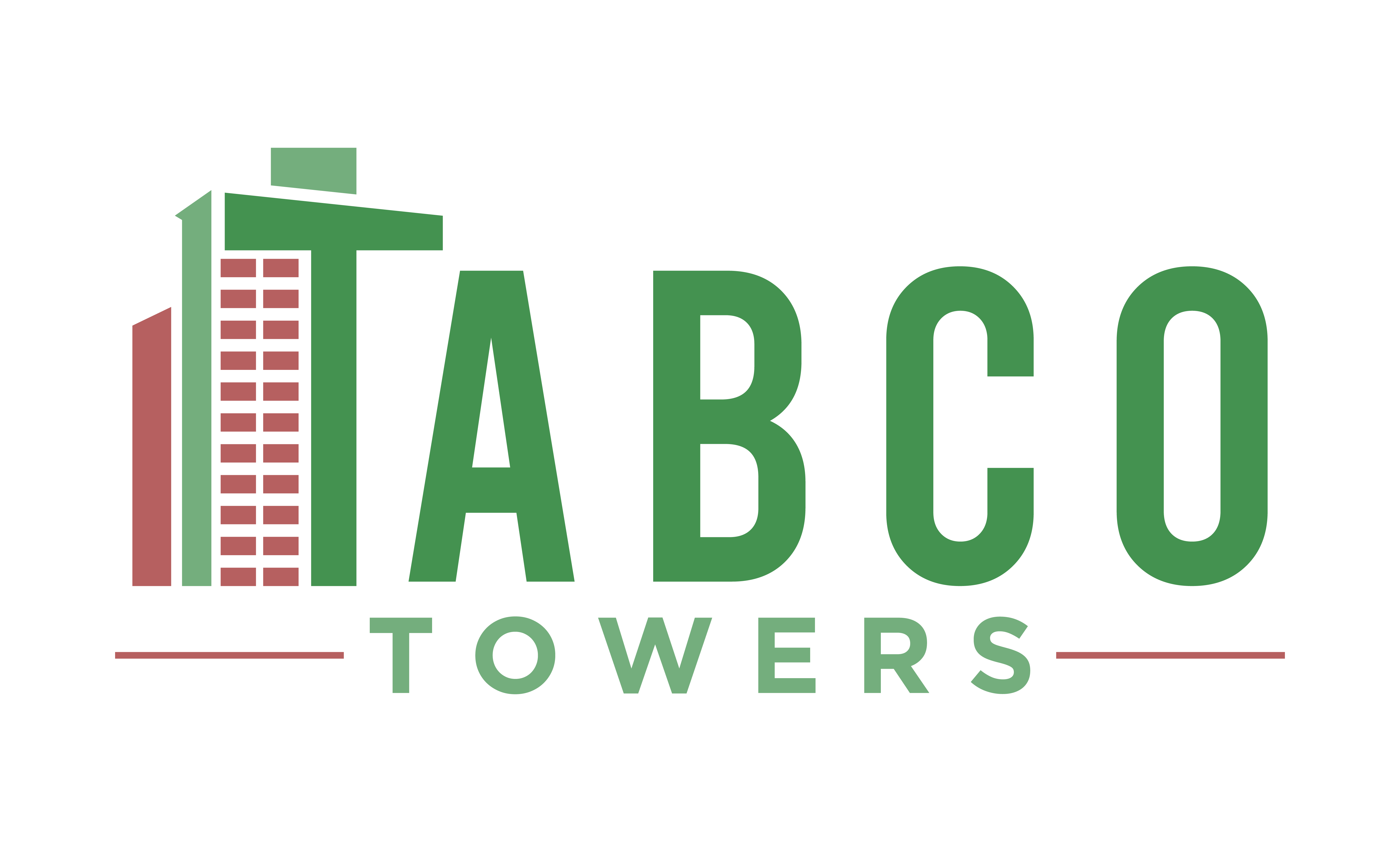 A logo with the text "TABCO TOWERS" and a graphic of a building.